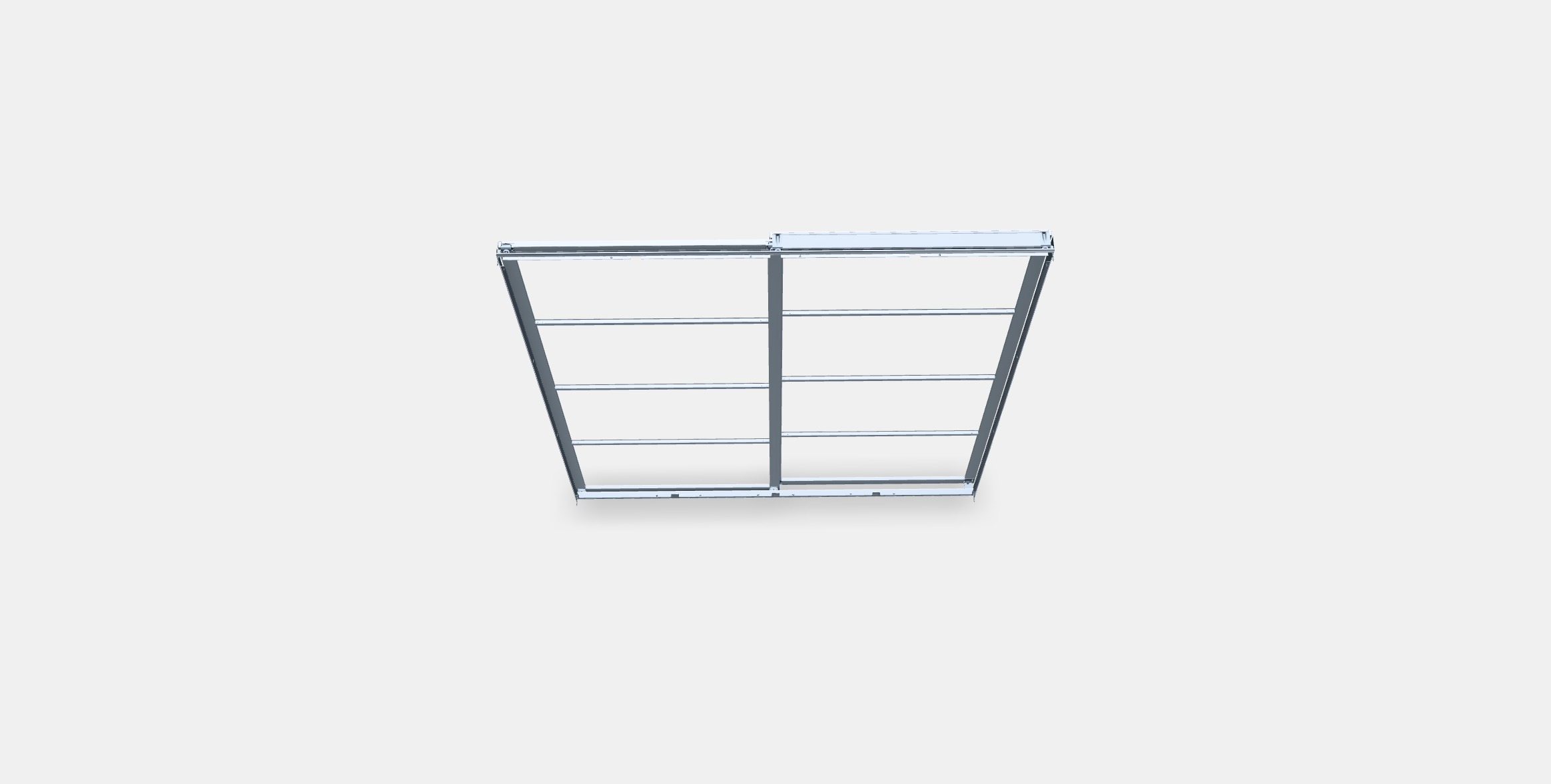 PAX Pair of sliding door frames w rail 4 Low-poly 3D model_3