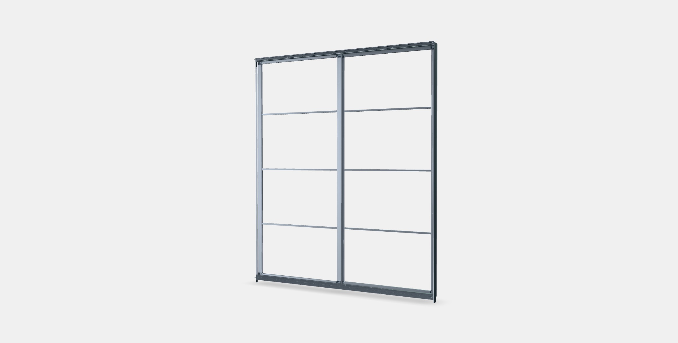 PAX Pair of sliding door frames w rail 4 Low-poly 3D model_5