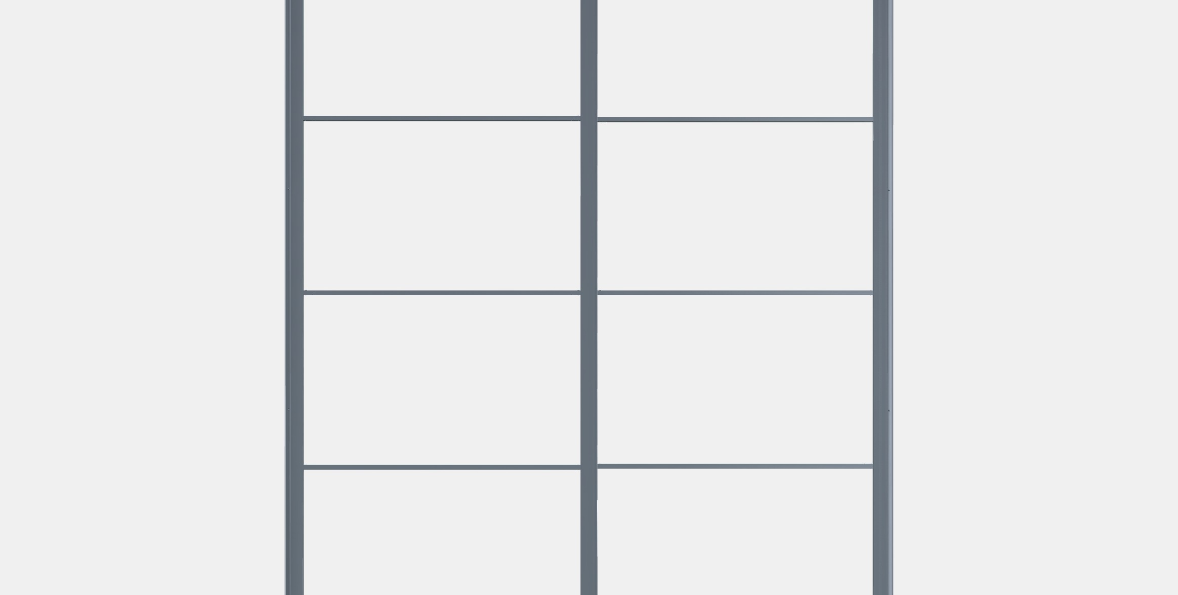 PAX Pair of sliding door frames w rail 4 Low-poly 3D model_15