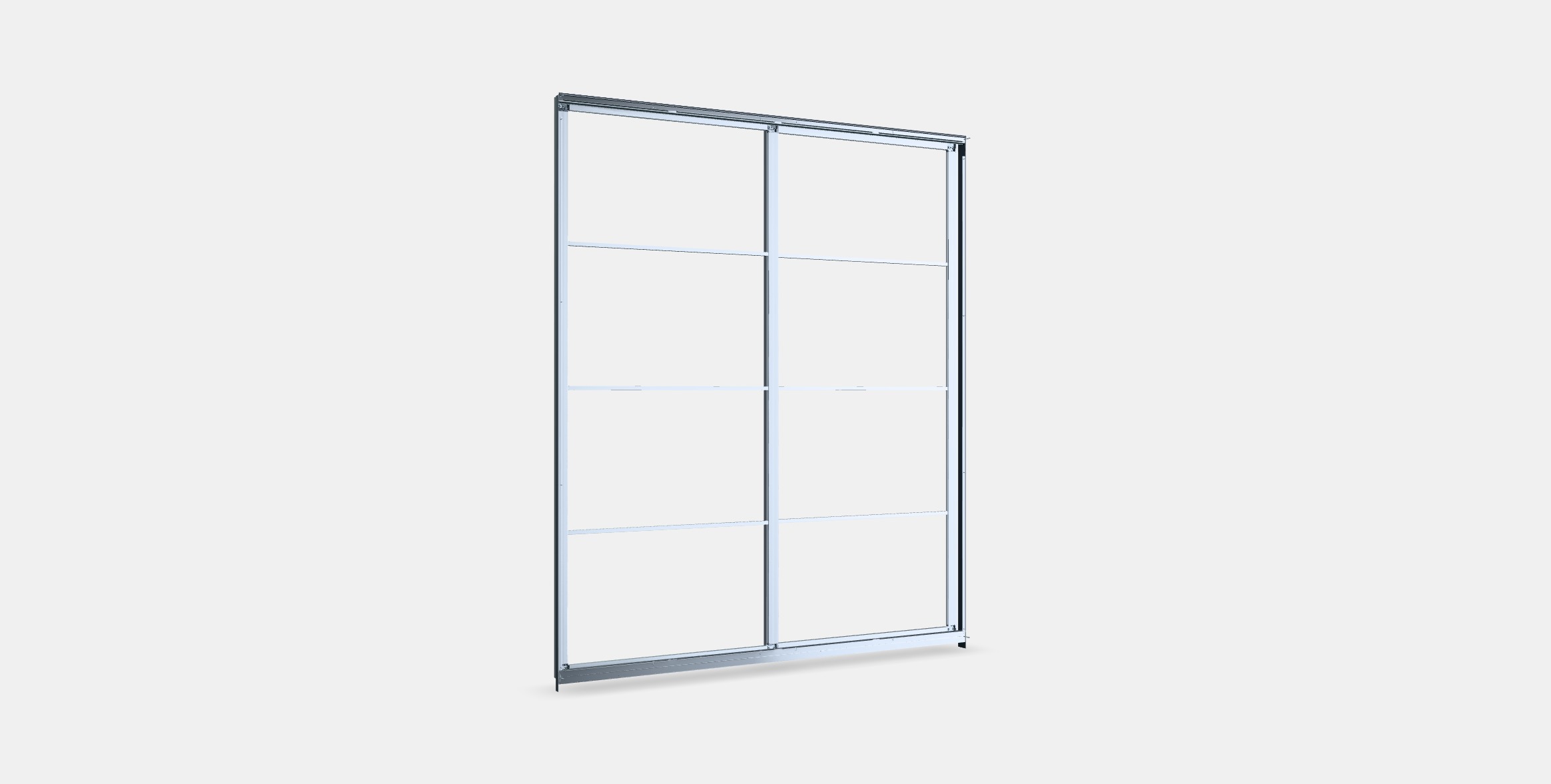 PAX Pair of sliding door frames w rail 4 Low-poly 3D model_16