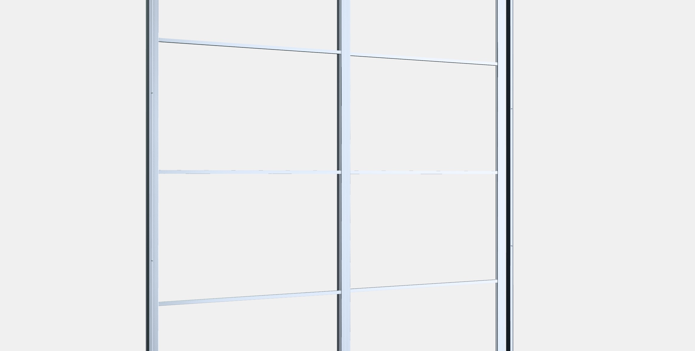 PAX Pair of sliding door frames w rail 4 Low-poly 3D model_2