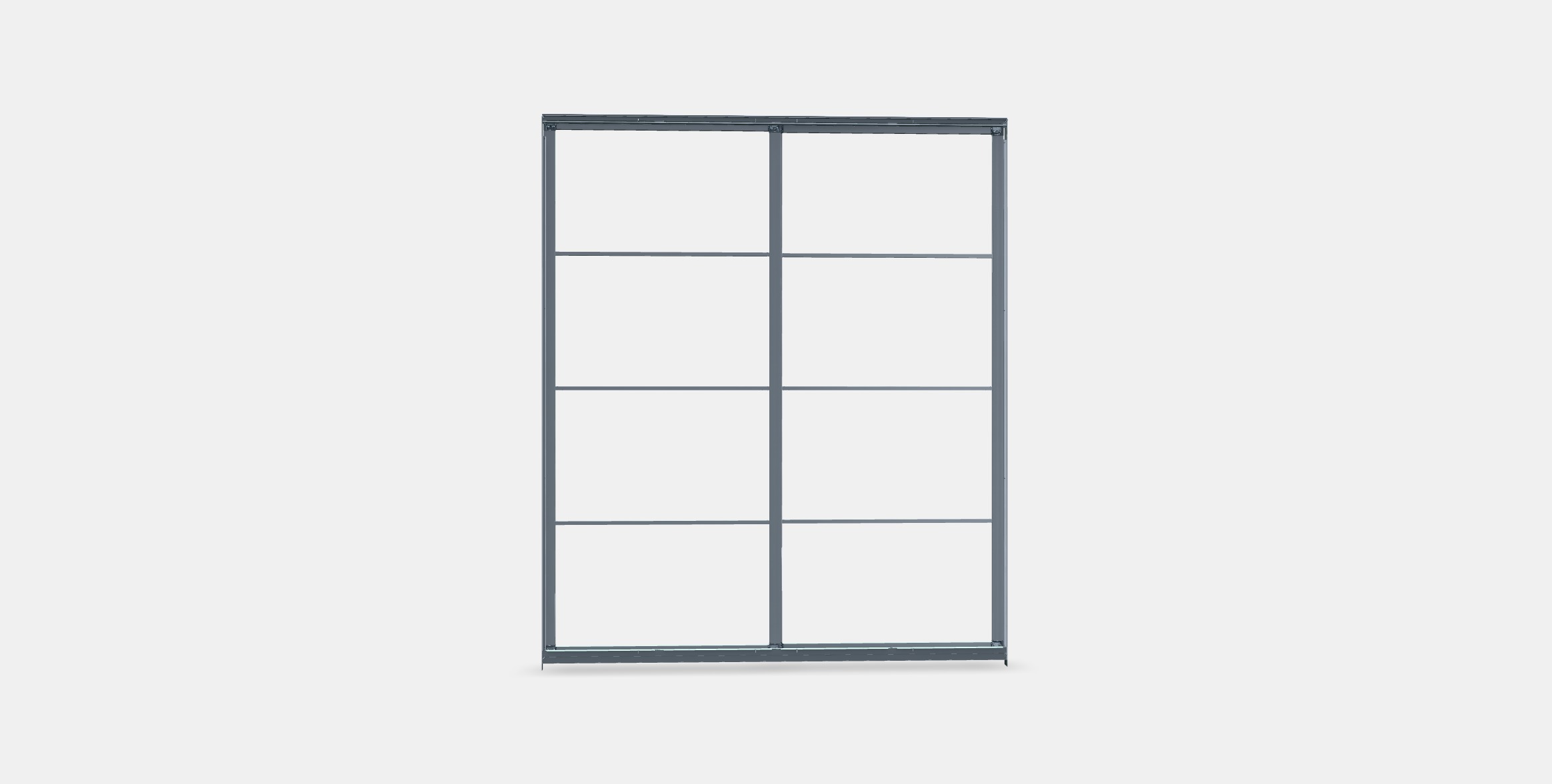 PAX Pair of sliding door frames w rail 4 Low-poly 3D model_14