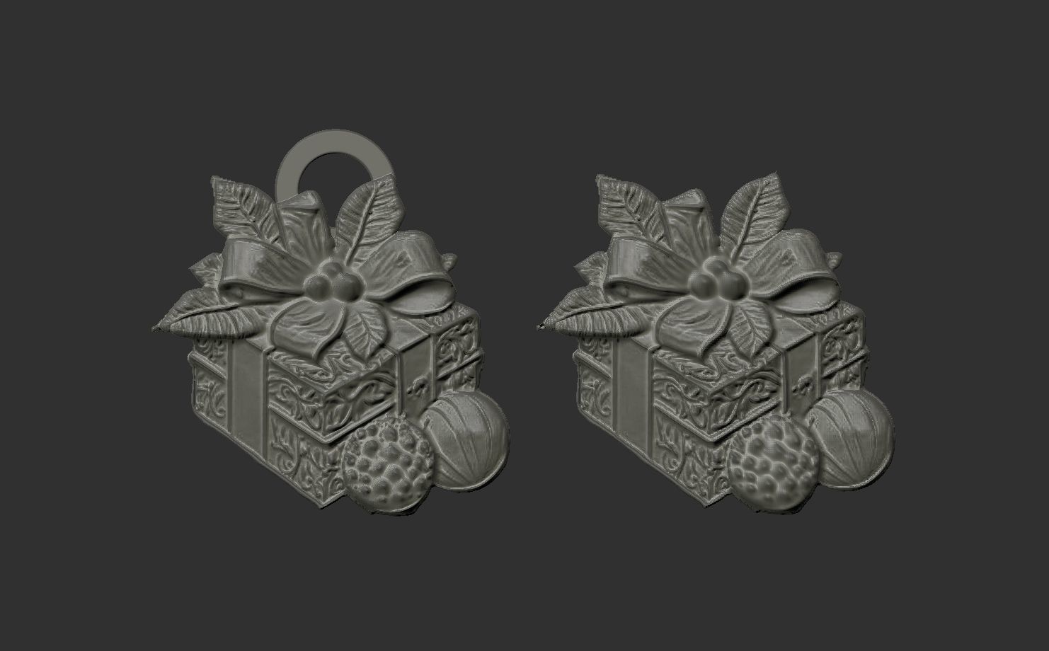 christmas gift decor  3D print model_3