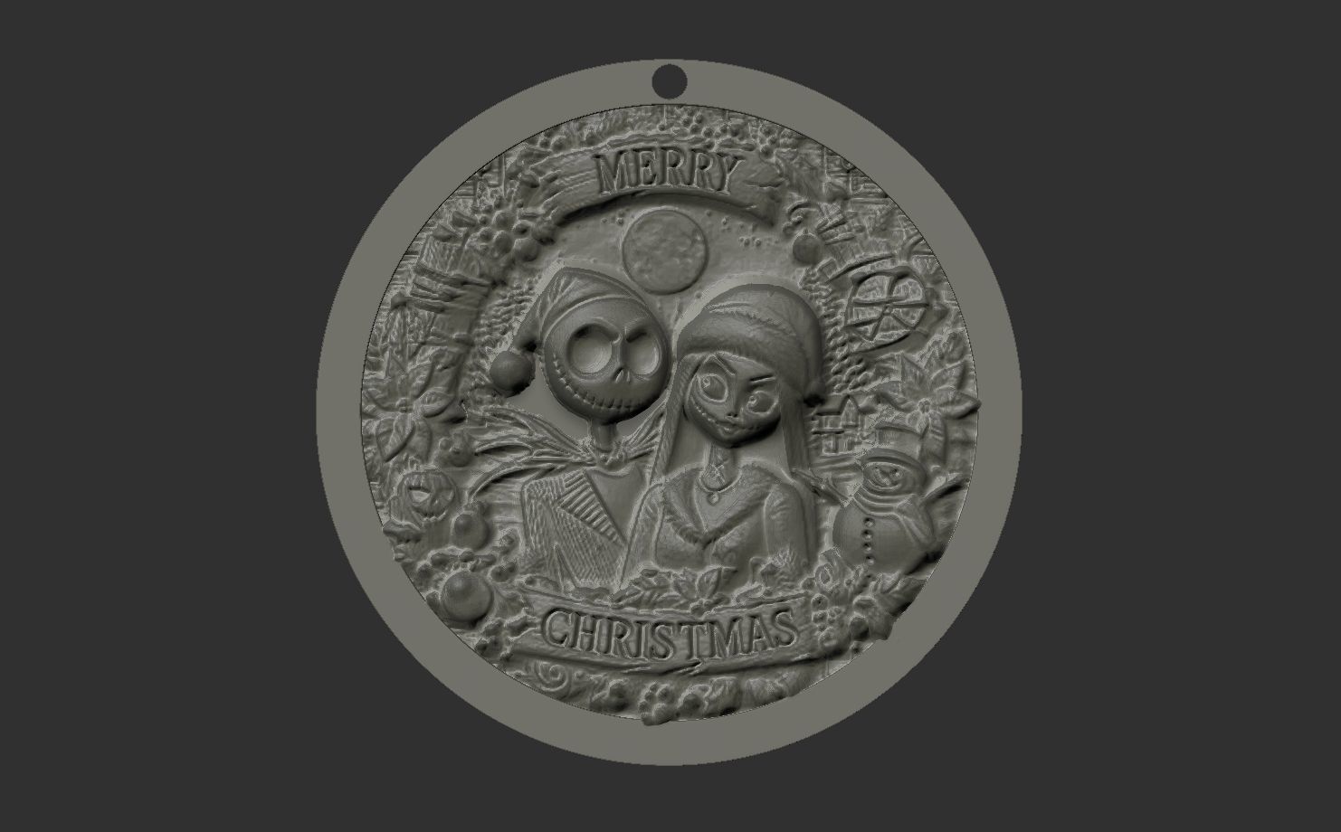 jack and sally christmas decor  3D print model_5