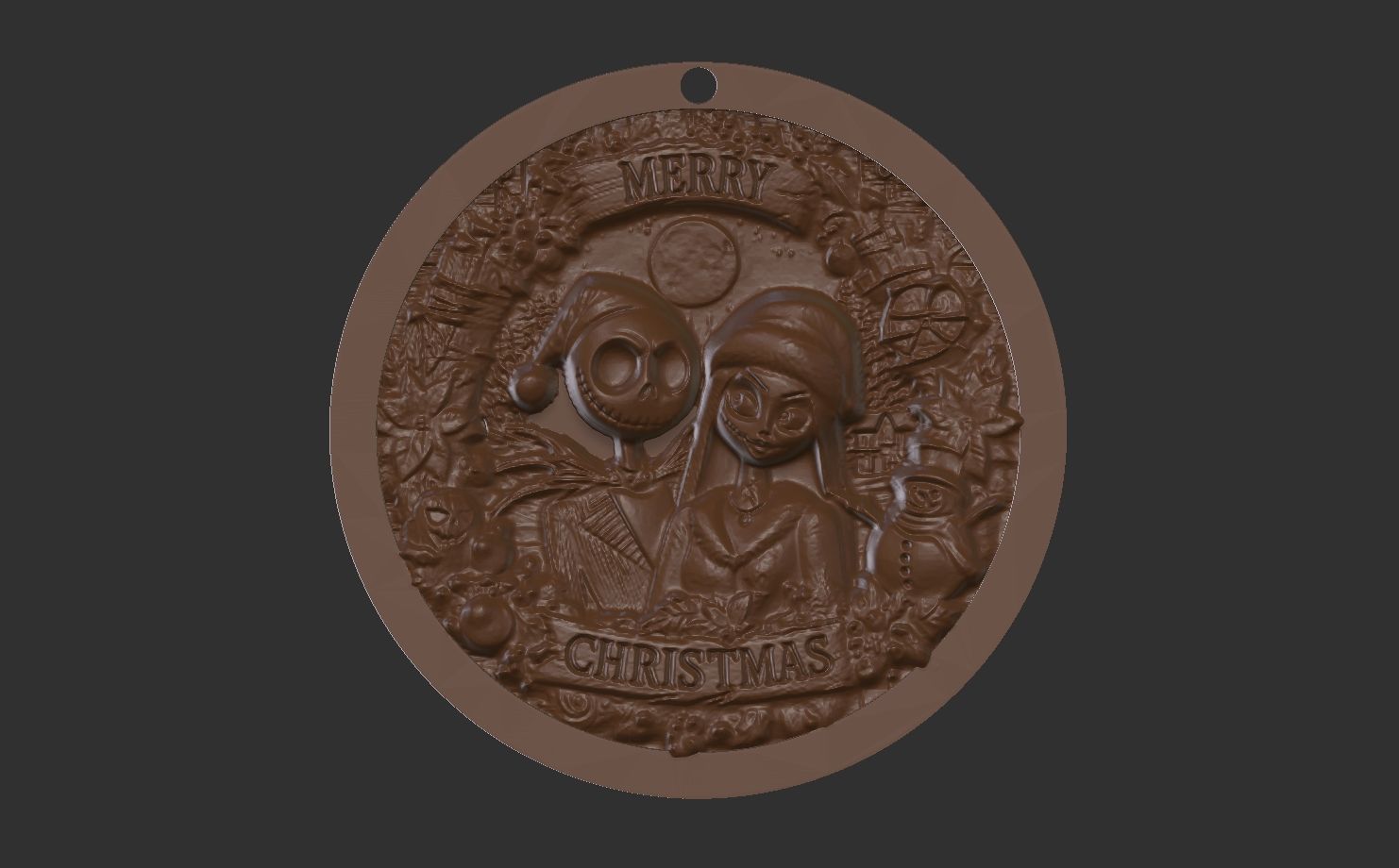 jack and sally christmas decor  3D print model_10