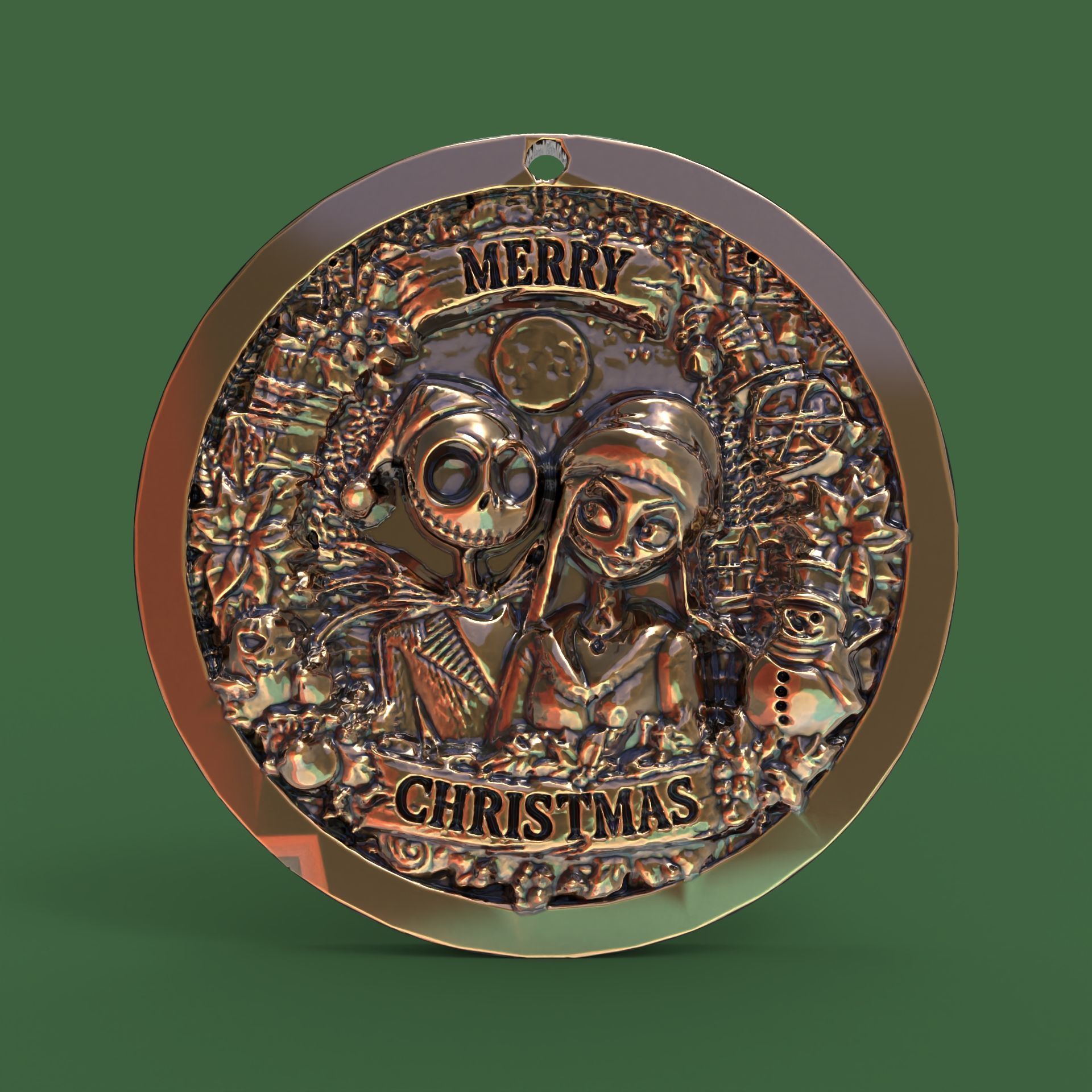 jack and sally christmas decor  3D print model_1