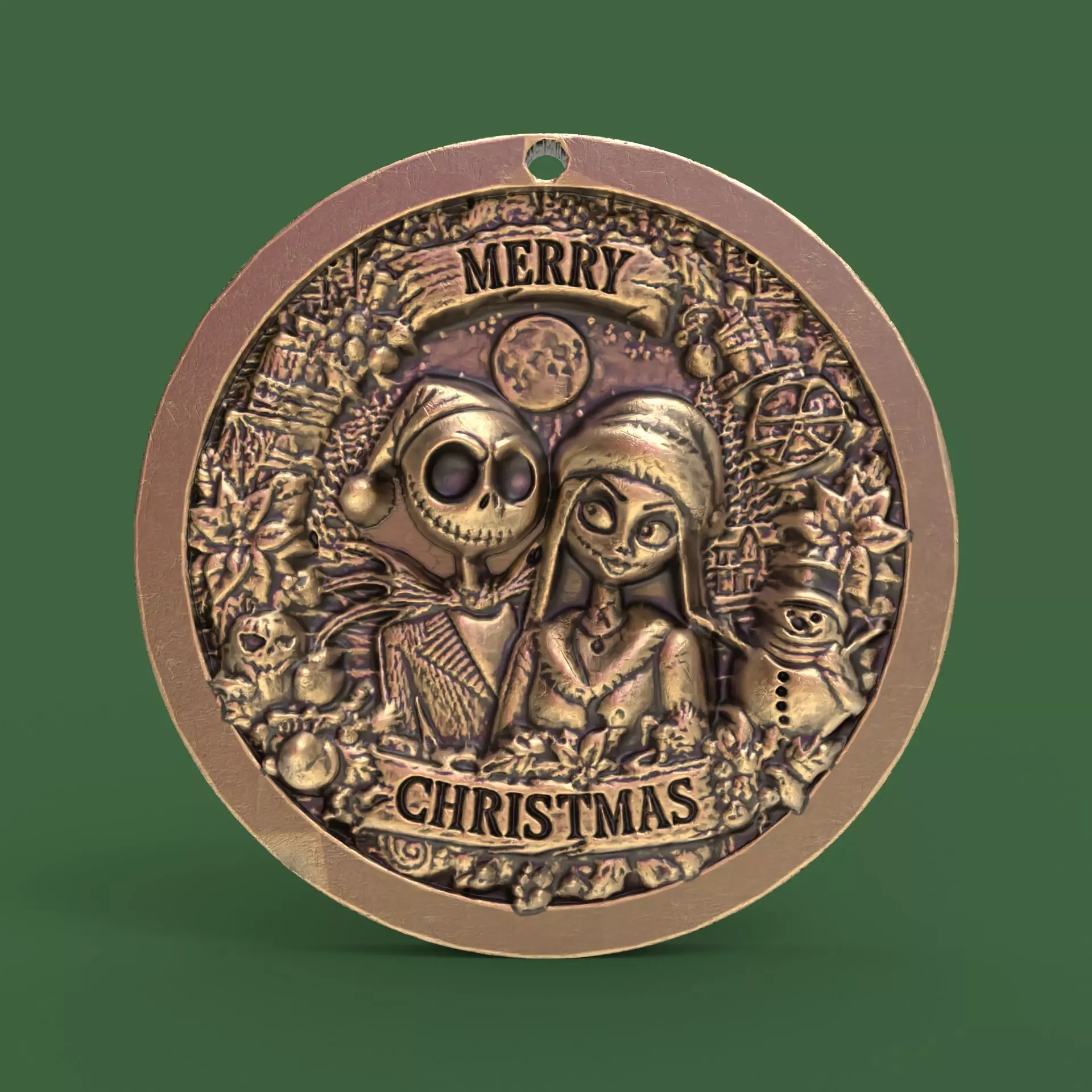 jack and sally christmas decor  3D print model_0