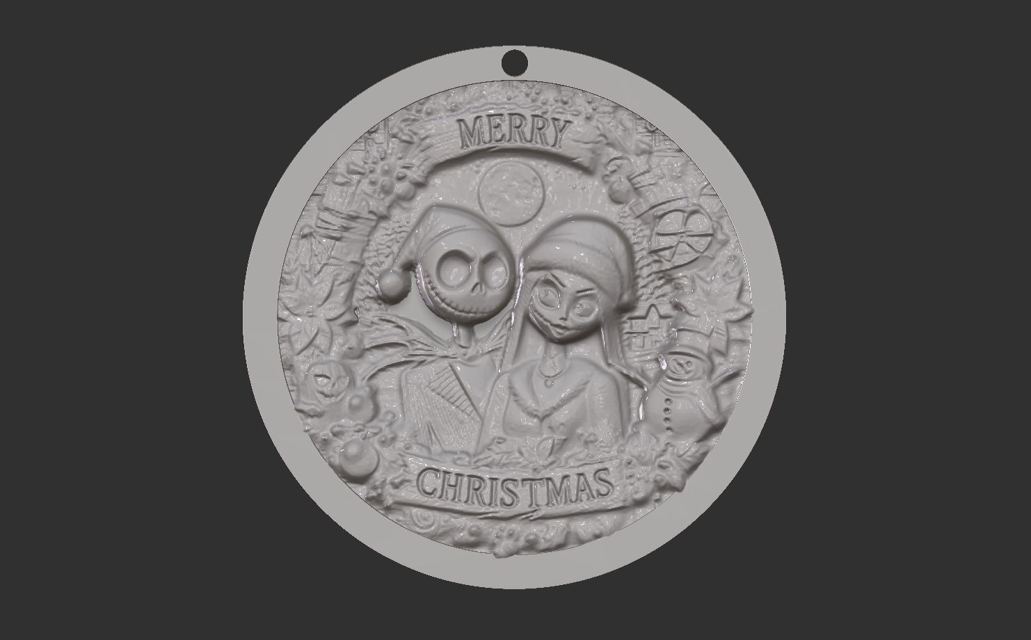jack and sally christmas decor  3D print model_15
