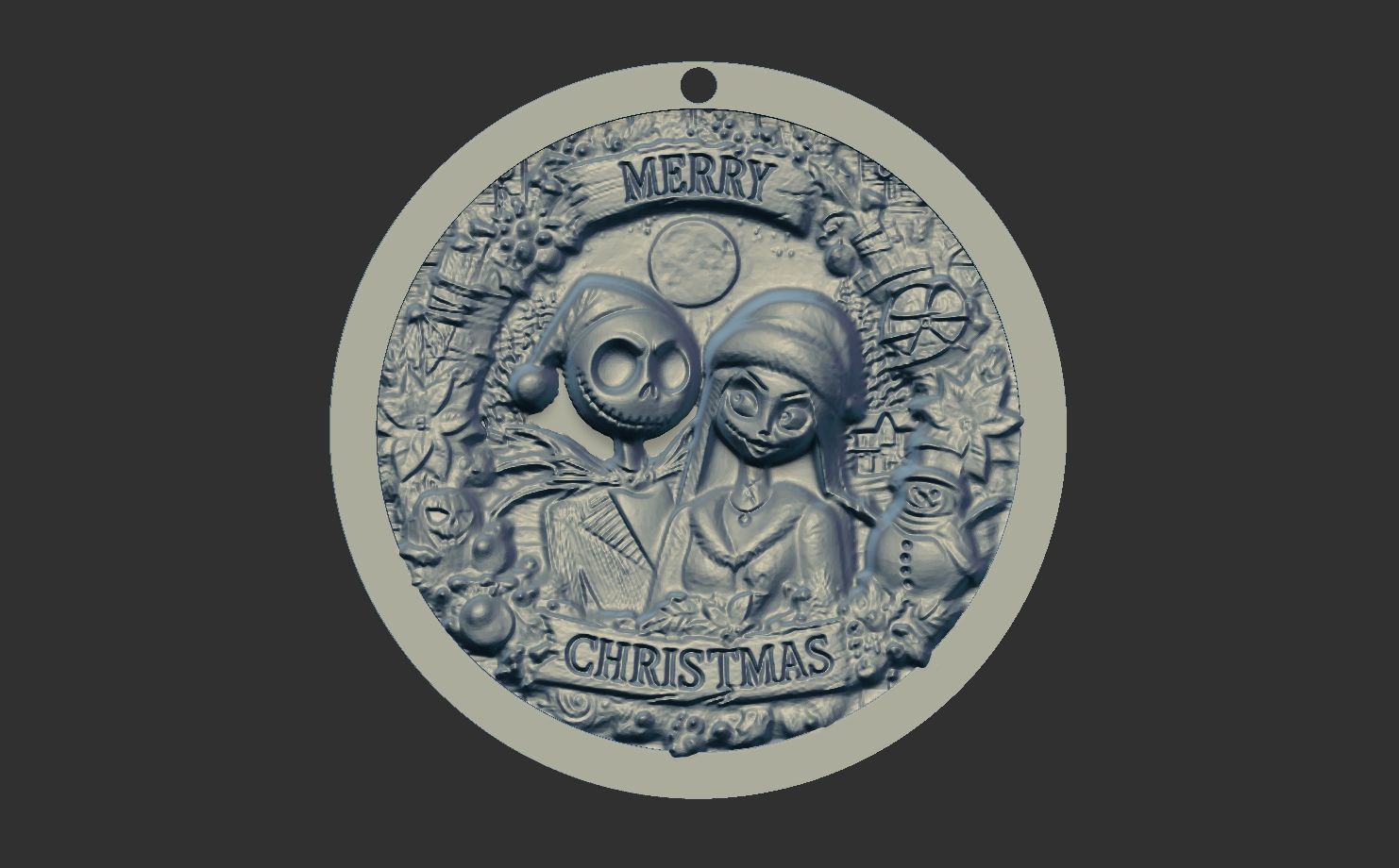 jack and sally christmas decor  3D print model_14