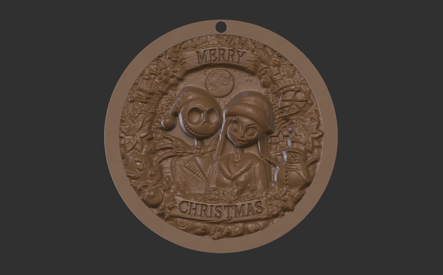 jack and sally christmas decor  3D print model_6
