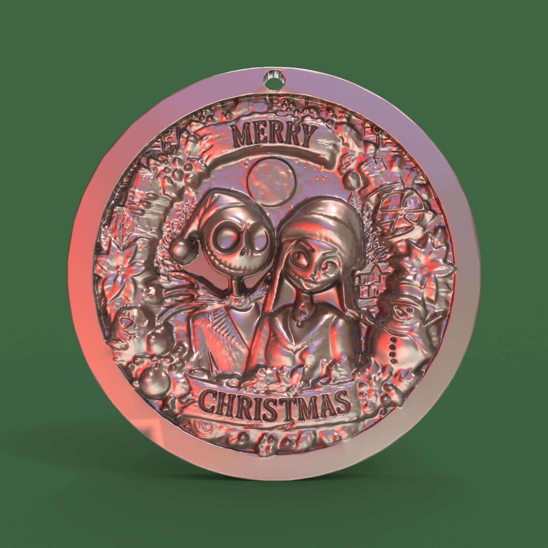 jack and sally christmas decor  3D print model_3