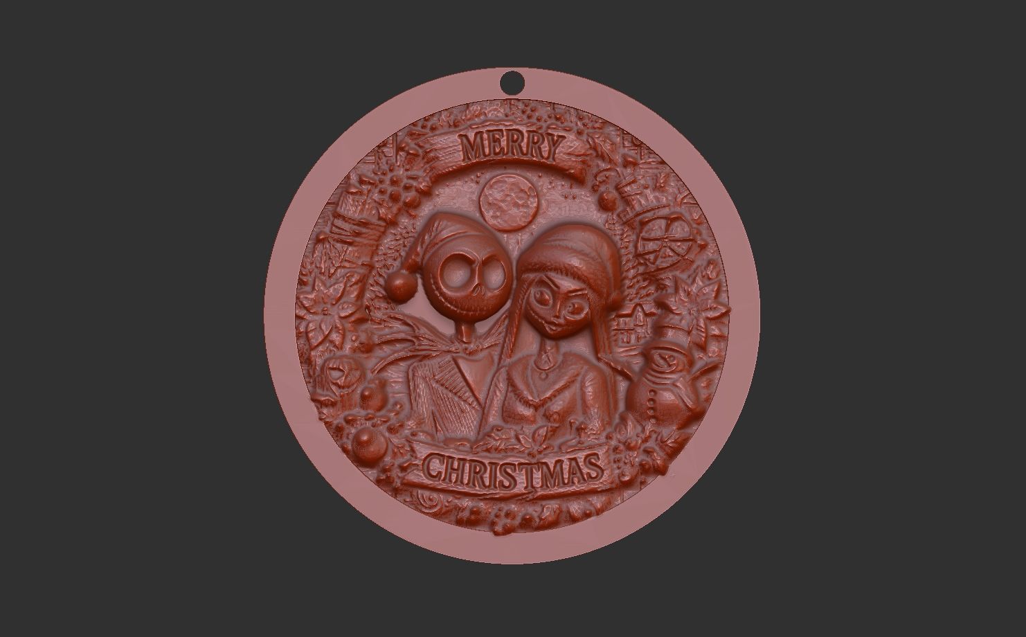 jack and sally christmas decor  3D print model_7