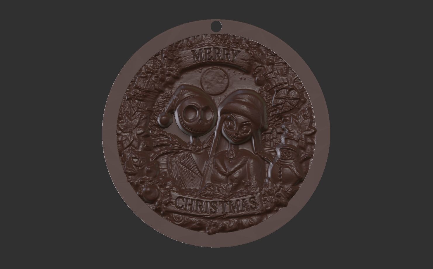 jack and sally christmas decor  3D print model_8