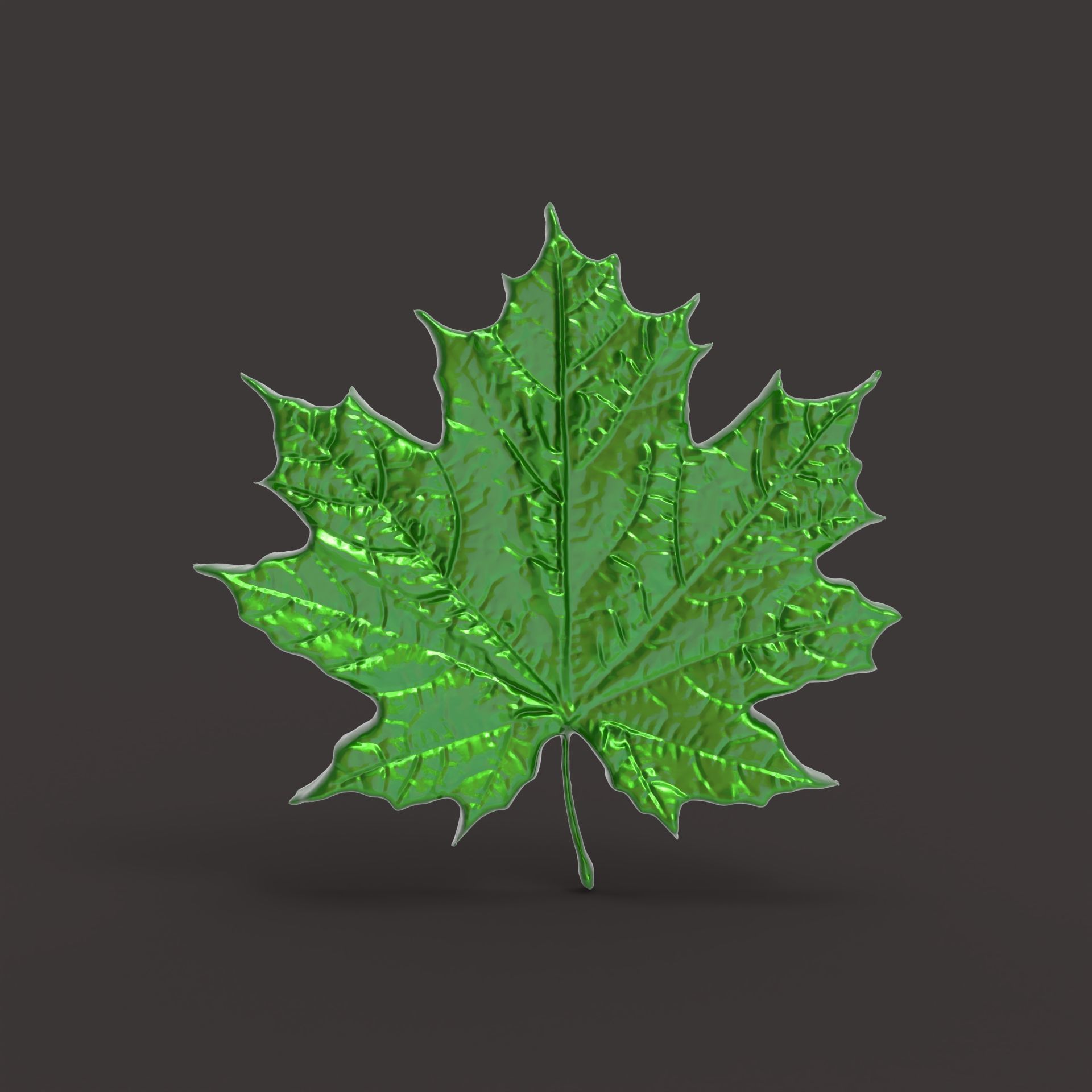 pumpkin leaf cnc  3D print model_2