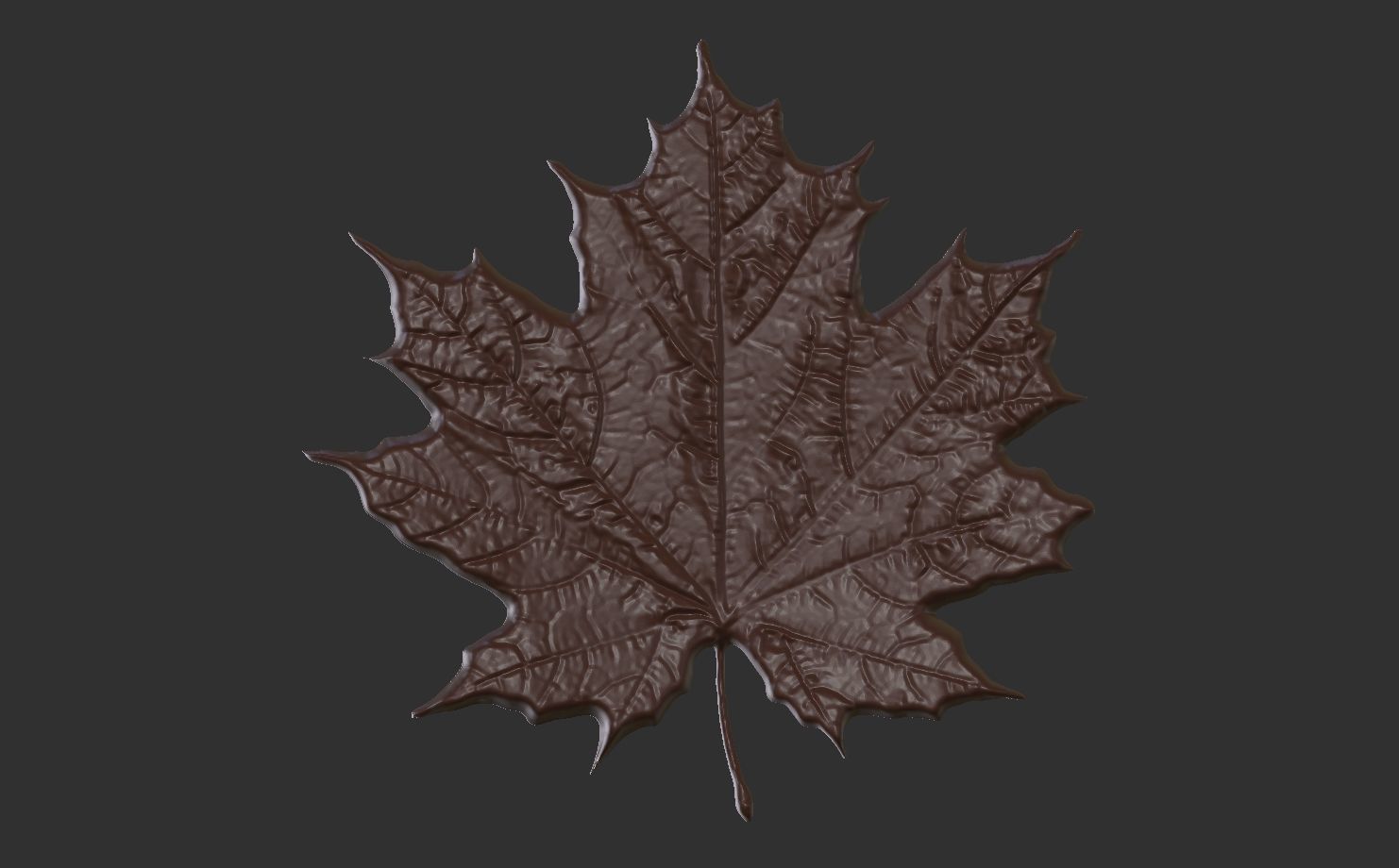 pumpkin leaf cnc  3D print model_6