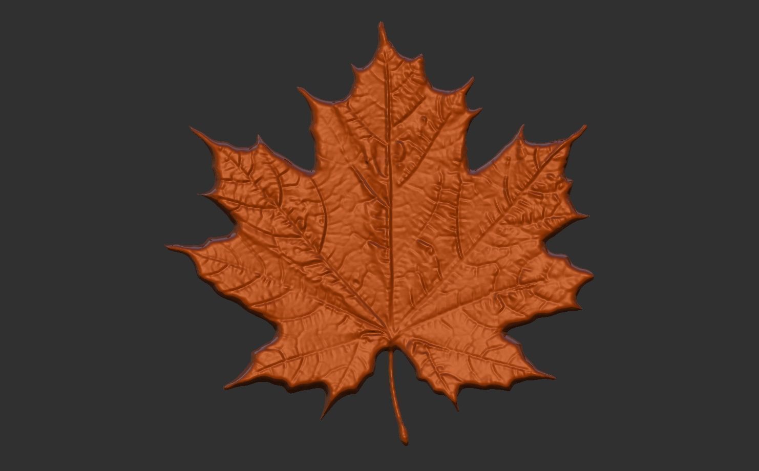 pumpkin leaf cnc  3D print model_4