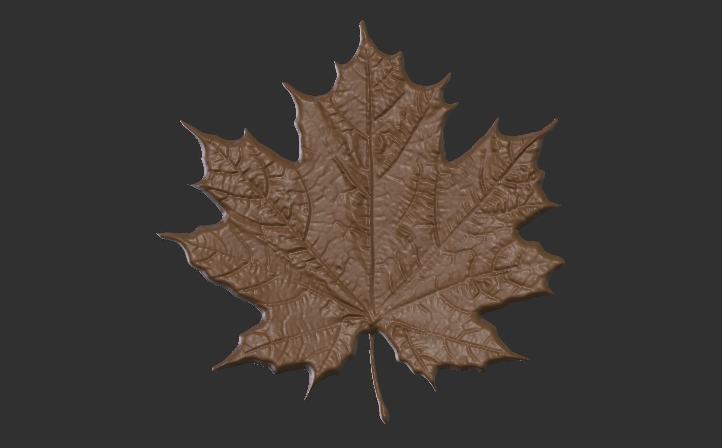 pumpkin leaf cnc  3D print model_5
