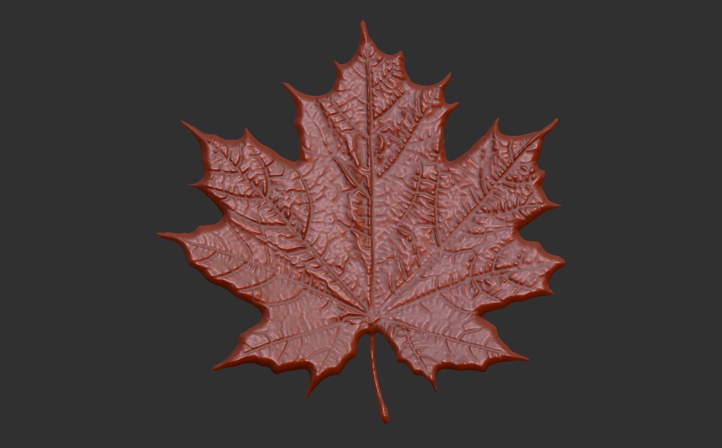 pumpkin leaf cnc  3D print model_12