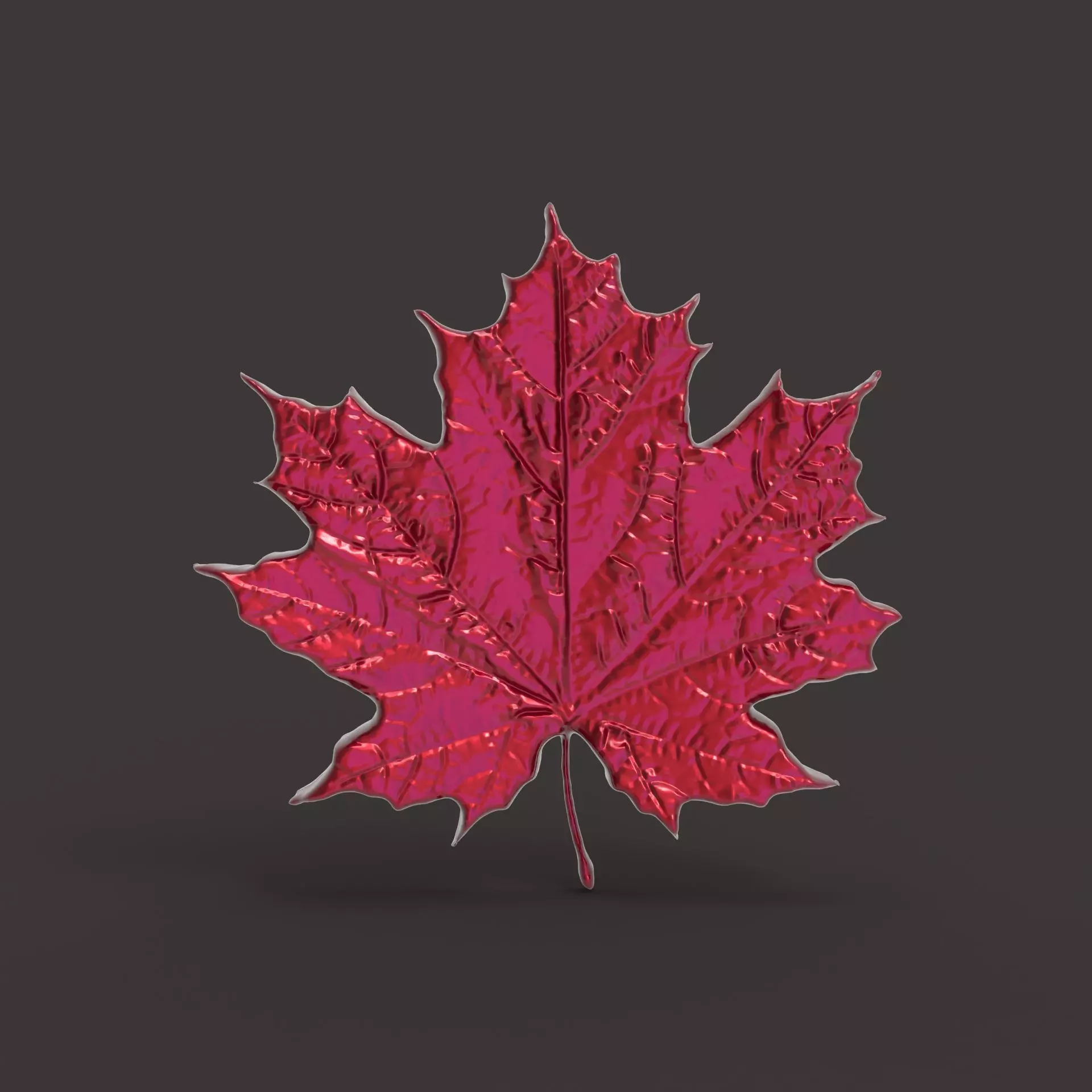 pumpkin leaf cnc  3D print model_0