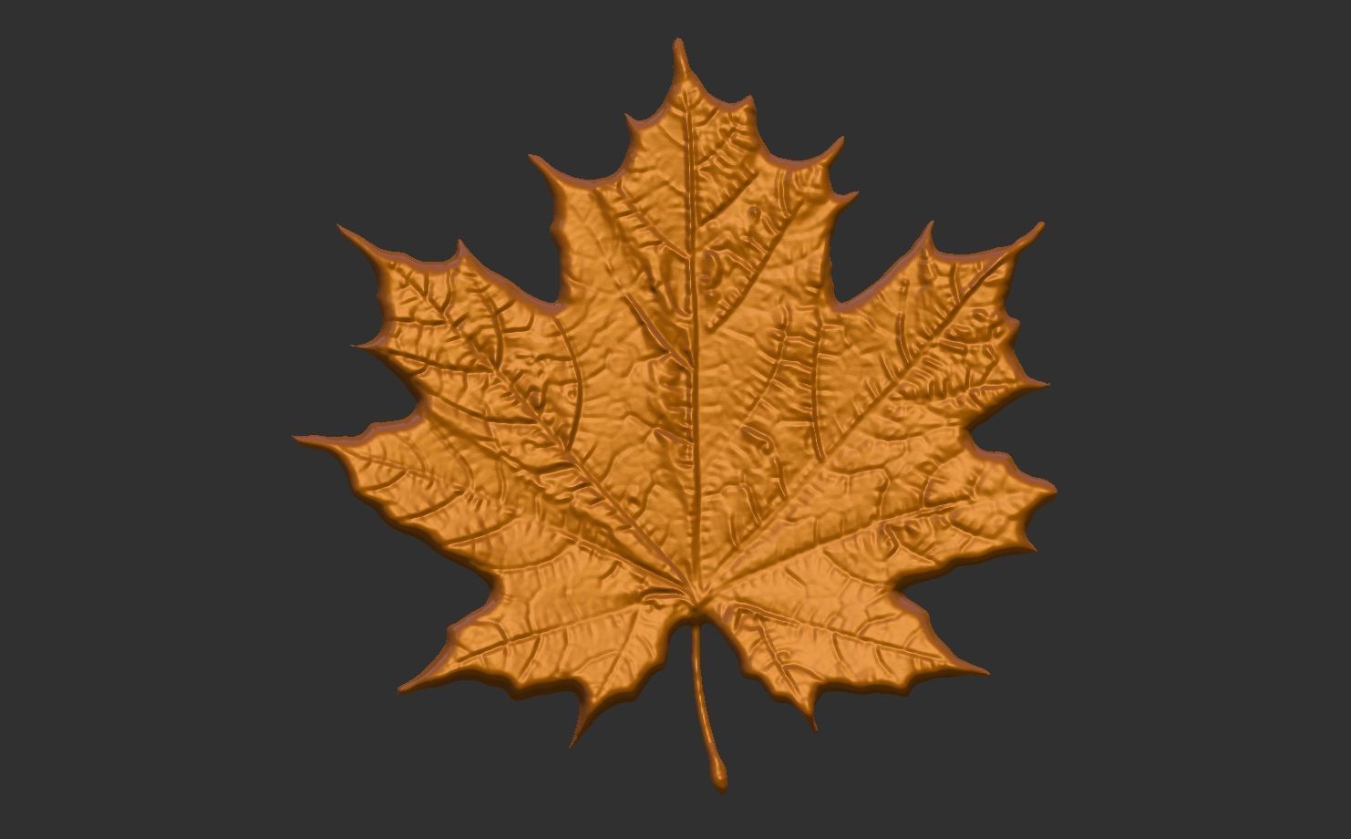 pumpkin leaf cnc  3D print model_3