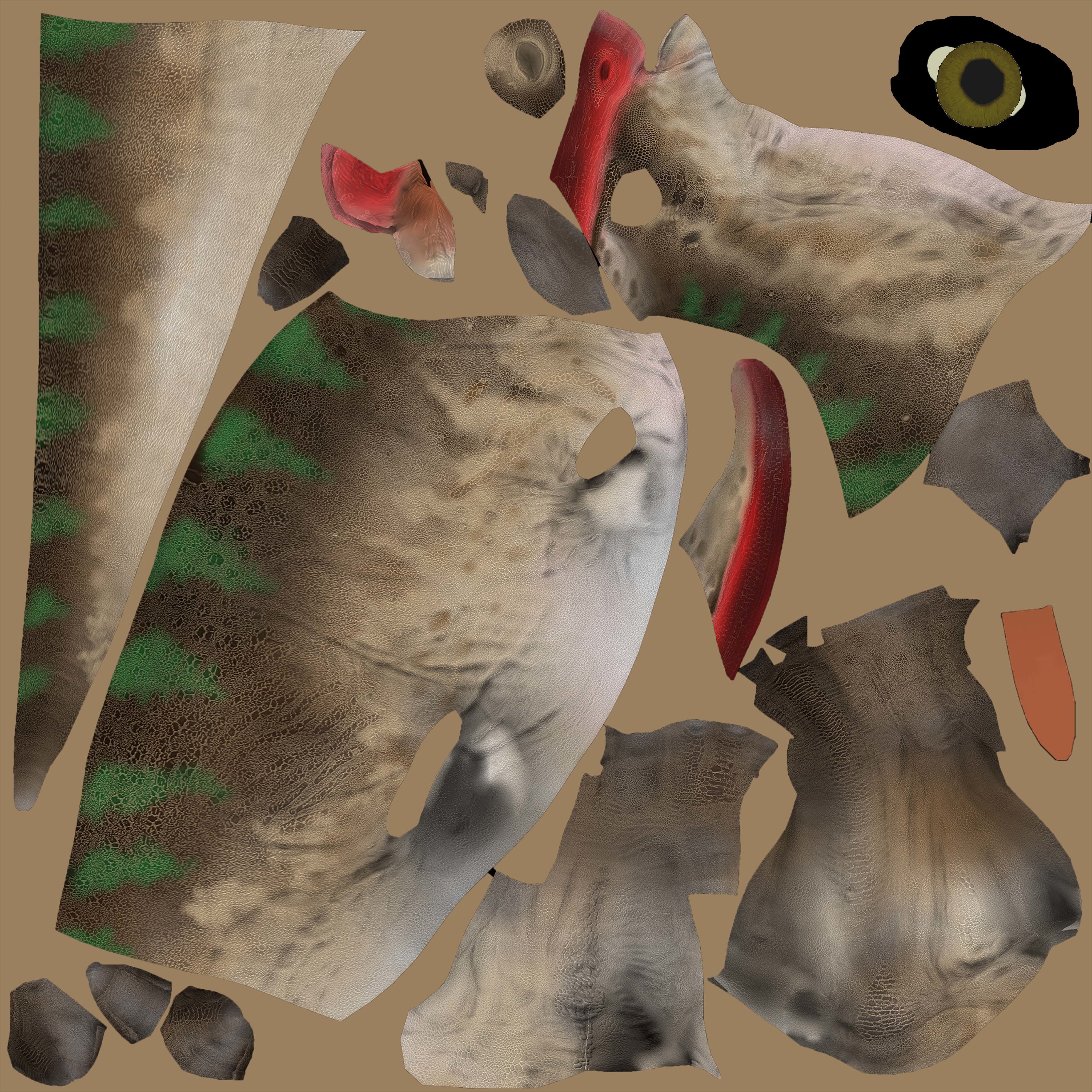 Parasaurolophus Low-poly 3D model_5