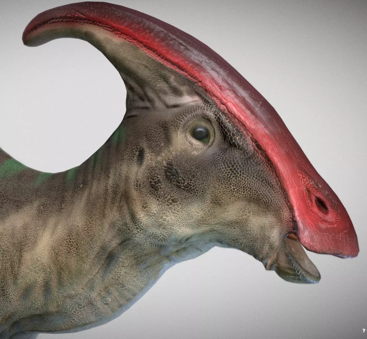 Parasaurolophus Low-poly 3D model_0