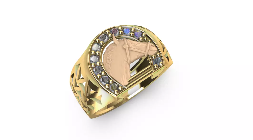 Anillo para caballero-hombre -v- 3D print model