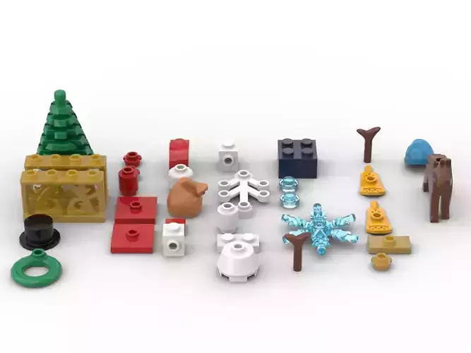 PixelBricks3D - Lego Christmas Accessories Collection  3D print model