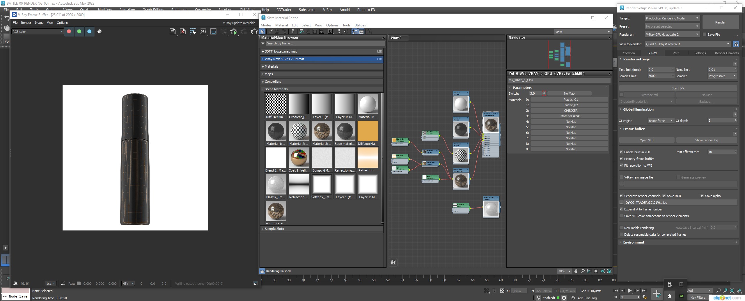 Scene with a 3D model of a plastic bottle Roller Bottle Max 3D model_17