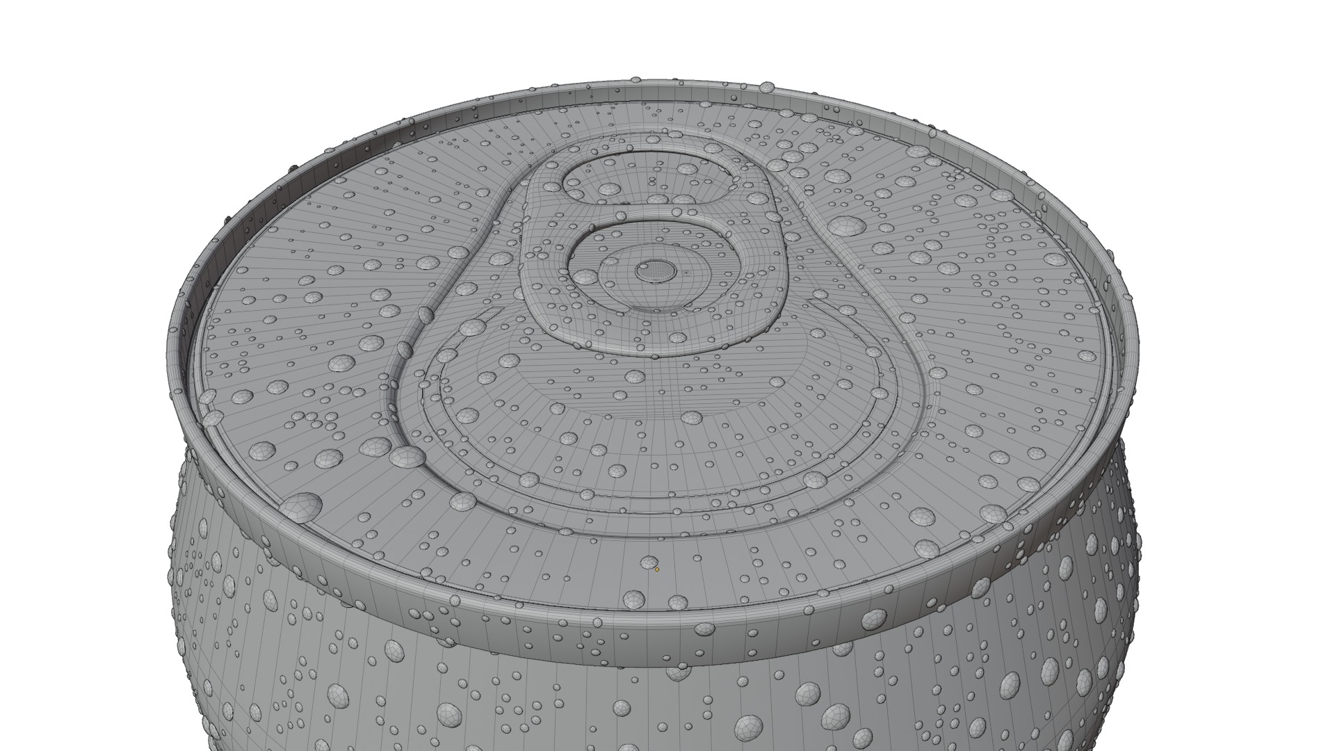 Regular Beverage Cans Set Open and Closed Tabs with Droplets 3D Model Collection_14