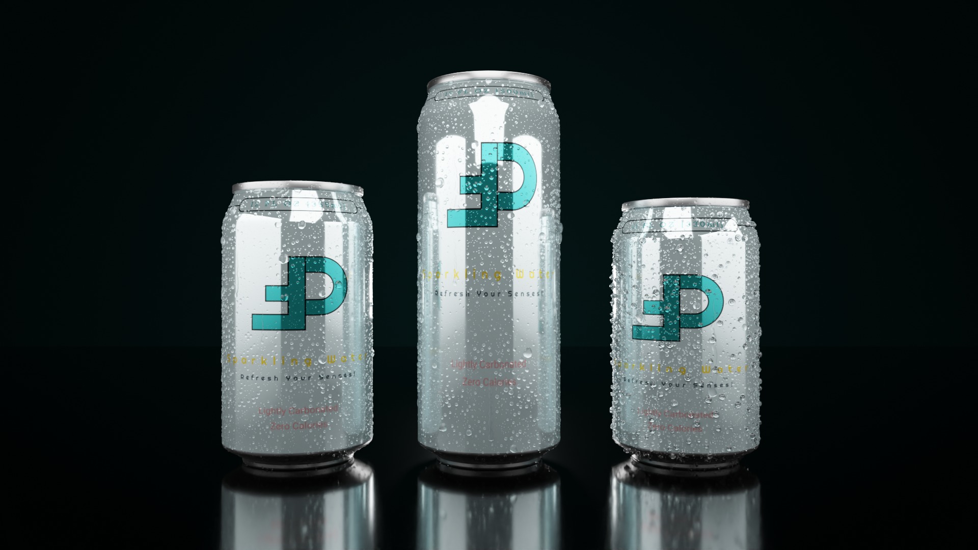 Regular Beverage Cans Set Open and Closed Tabs with Droplets 3D Model Collection_4