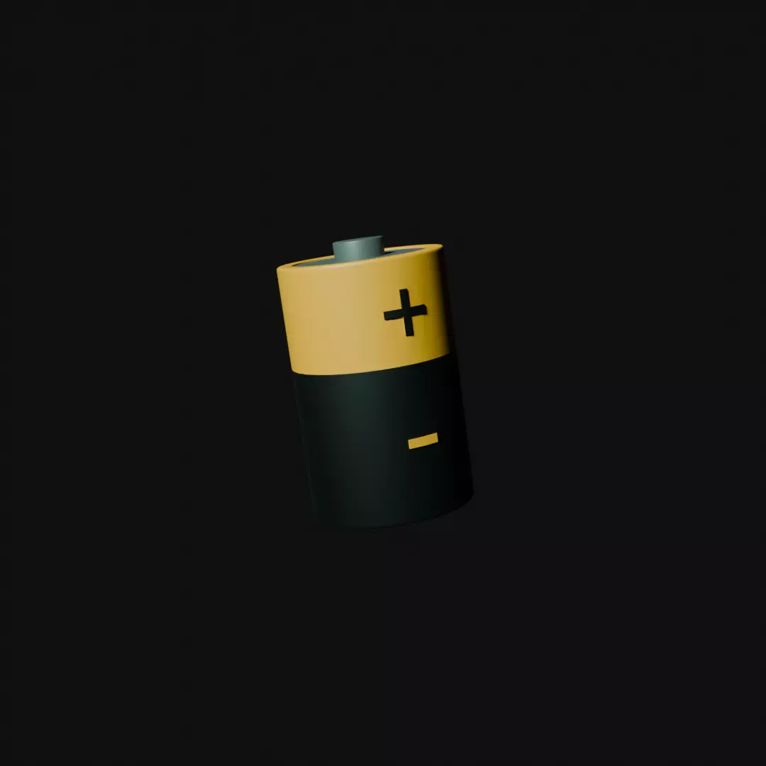 Classic Battery Cell Free 3D model