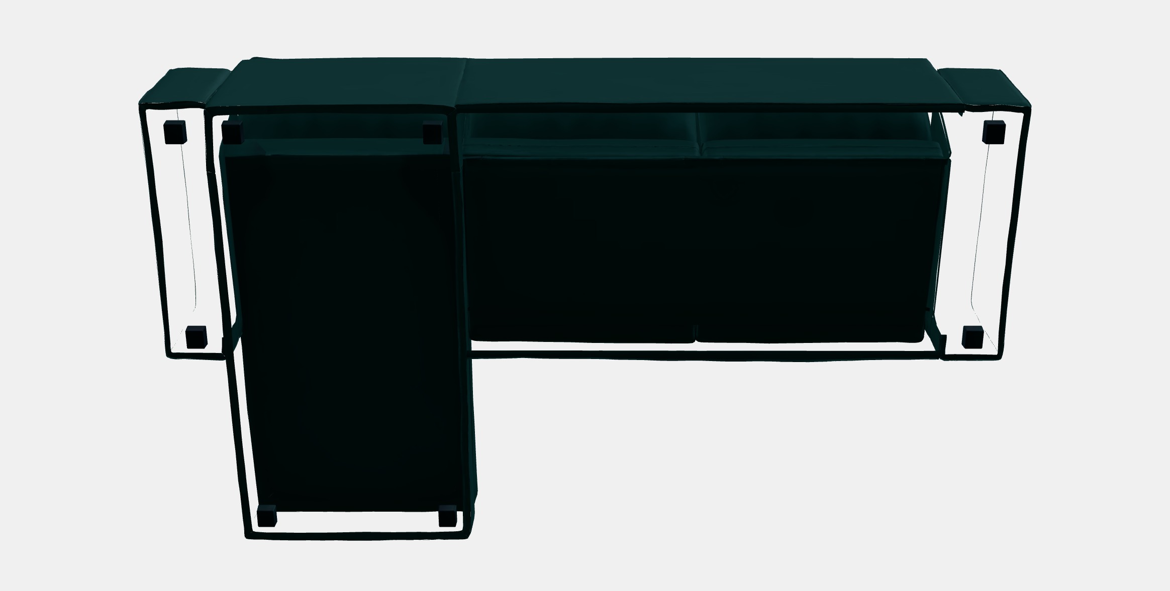 KIVIK 3-seat sofa with chaise longue 1 Low-poly 3D model_8