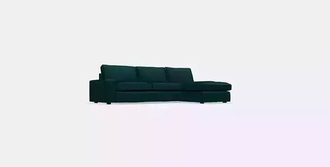 KIVIK 3-seat sofa with chaise longue 1 Low-poly 3D model