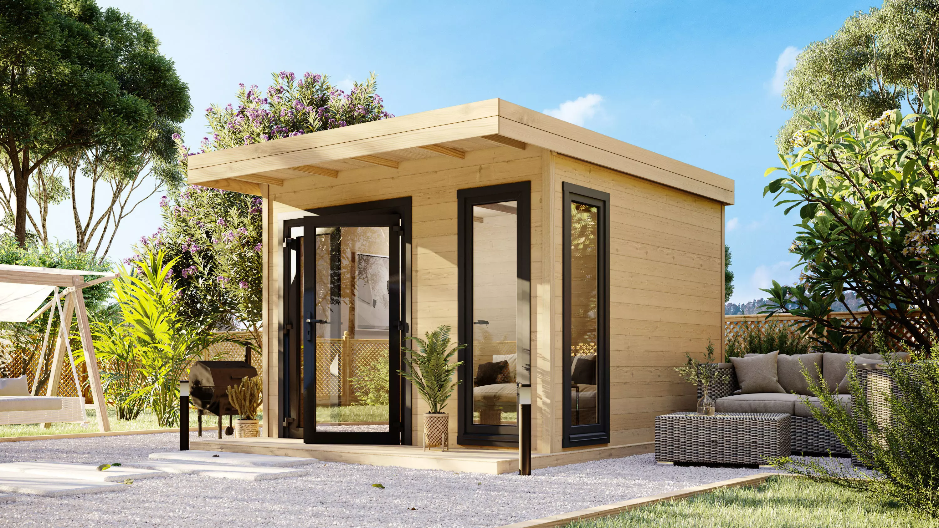 Small wooden cabin  3D model_0