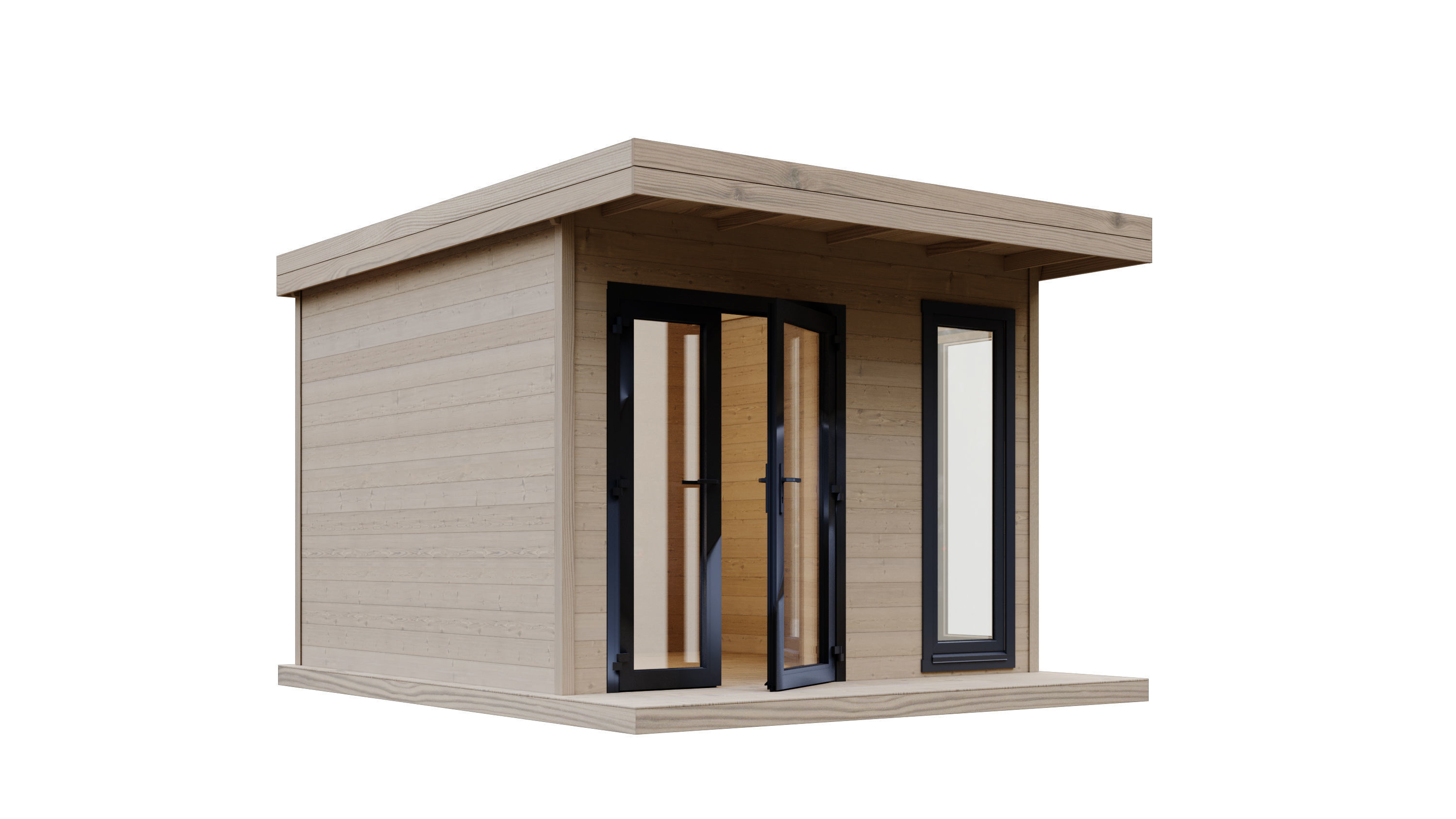 Small wooden cabin  3D model_4