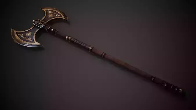 Vehemence - Inquisitor Battle Axe Low-poly 3D model