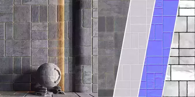 H86 Slate Stone - PBR - 4K - Seamless