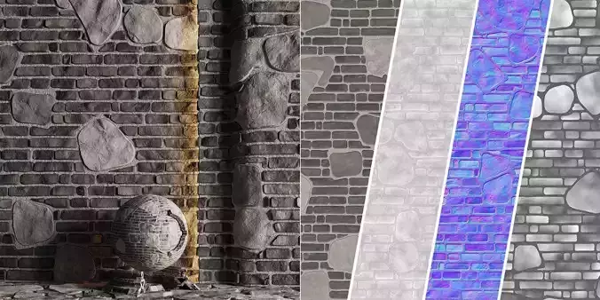 H88 Slate Stone - PBR - 4K - Seamless