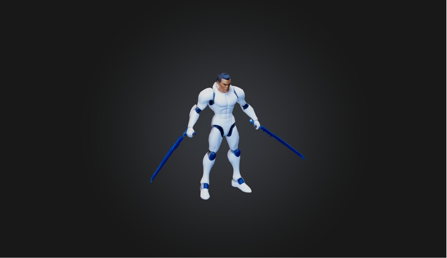 Action figure Low-poly 3D model_3
