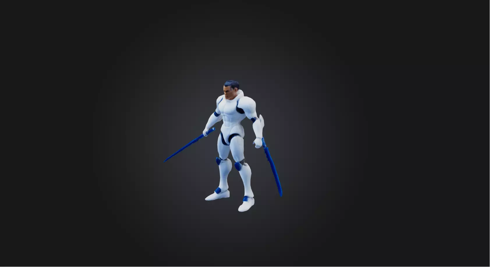 Action figure Low-poly 3D model_0