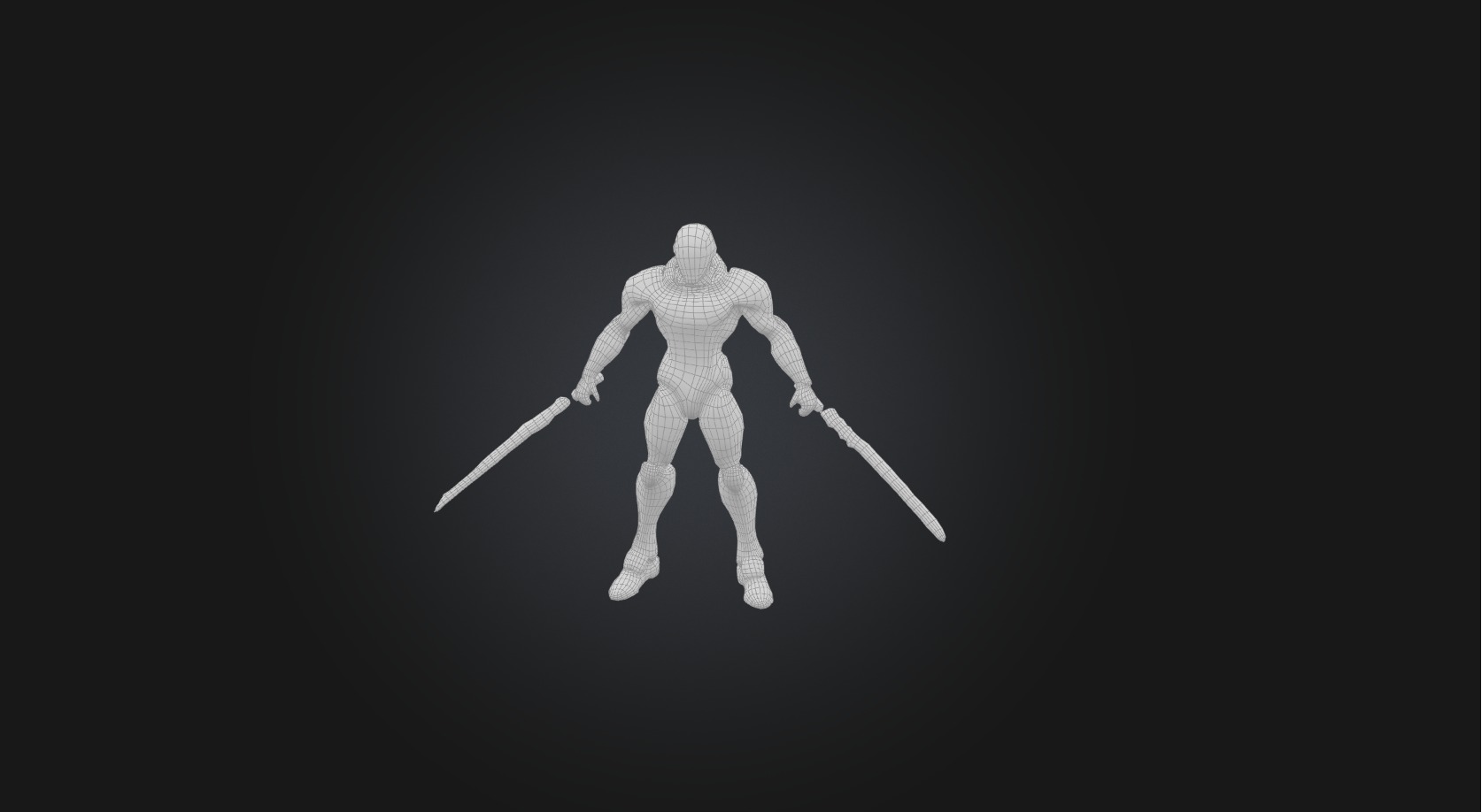 Action figure Low-poly 3D model_4