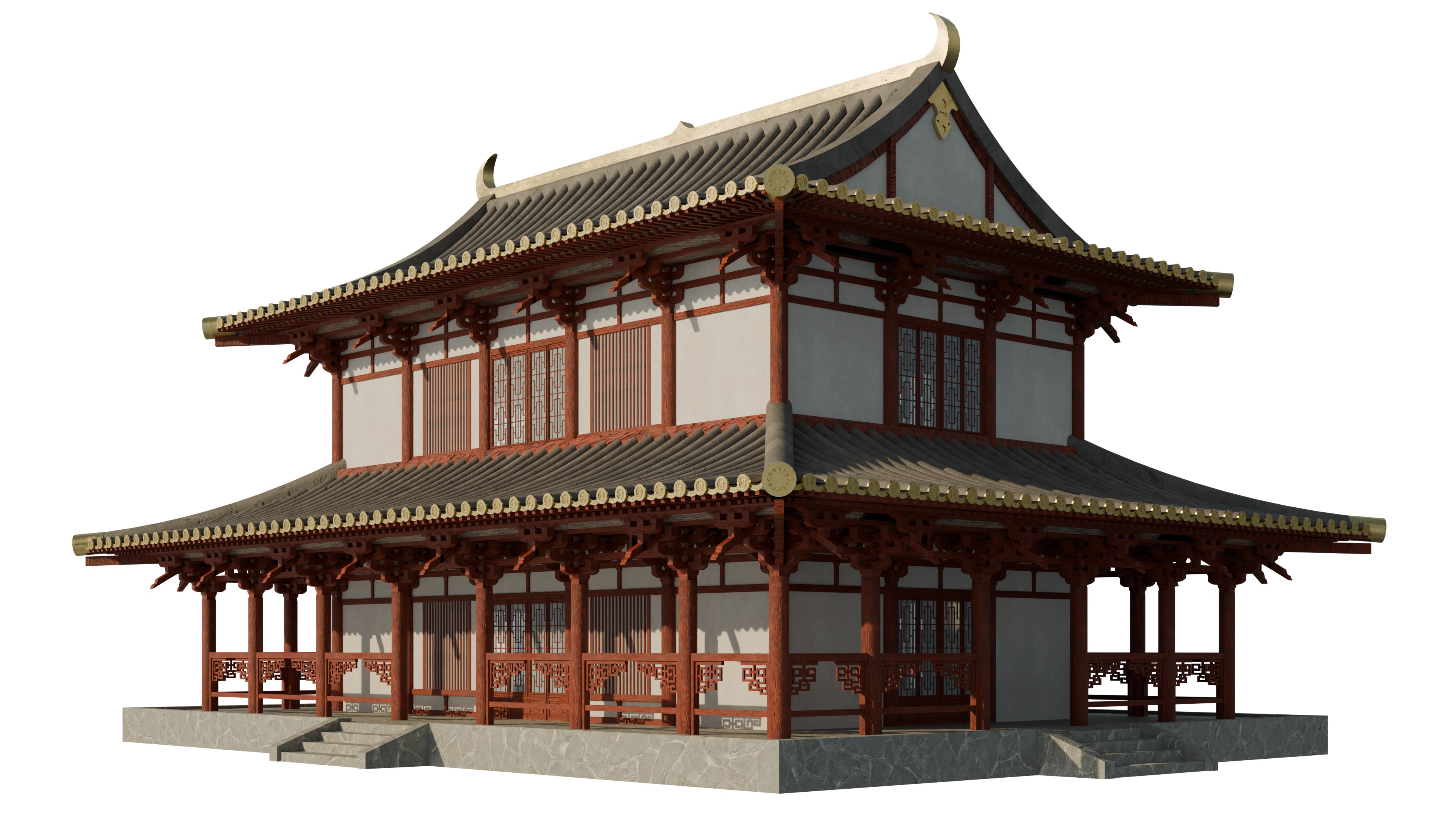 Traditional Japanese Architecture Pack 3D model_17