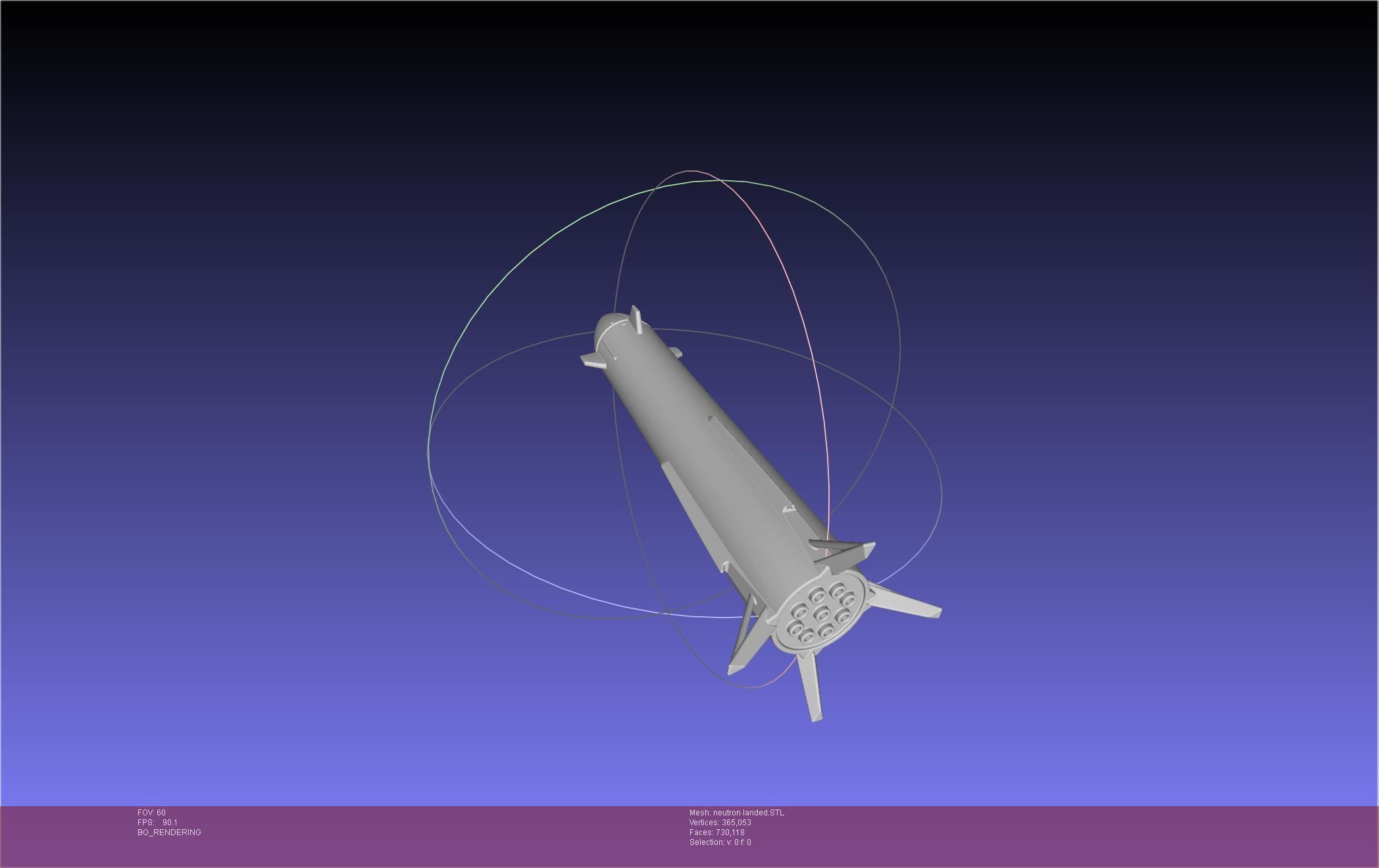 Rocket Lab Neutron Updated Version 3D print model_53