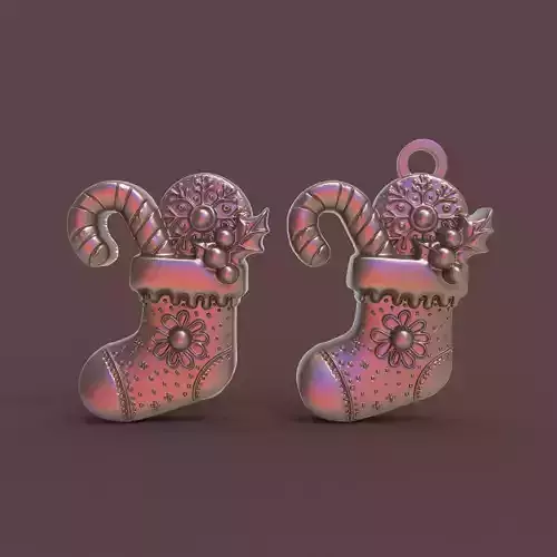 christmastree sock decor 3D print model