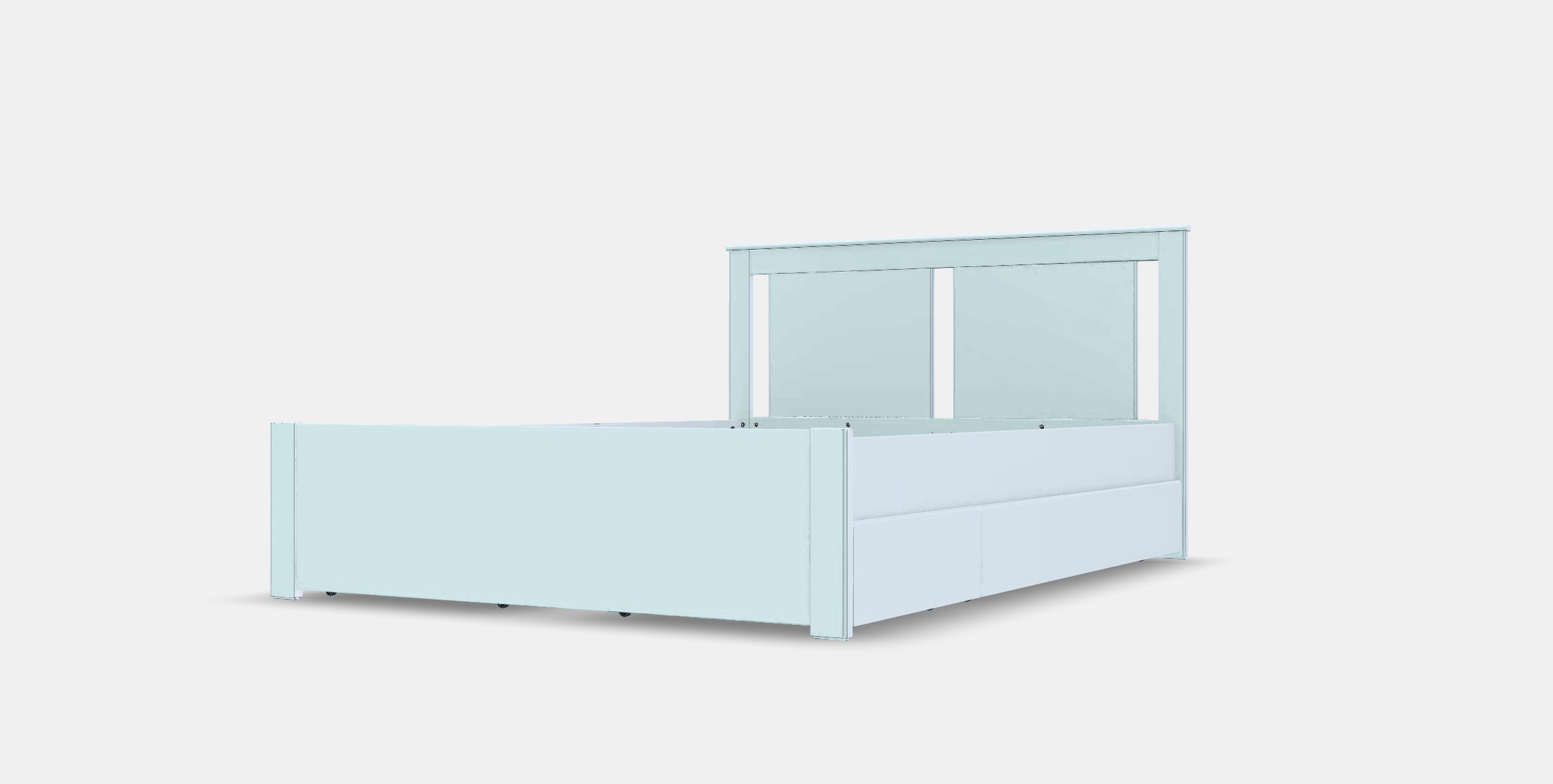 SONGESAND Bed frame with 4 storage boxes 6 Low-poly 3D model_13