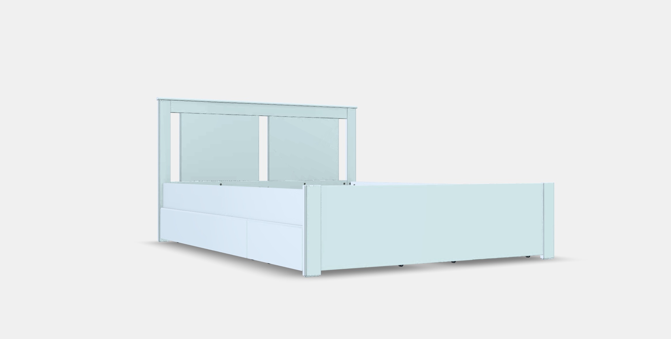 SONGESAND Bed frame with 4 storage boxes 6 Low-poly 3D model_9