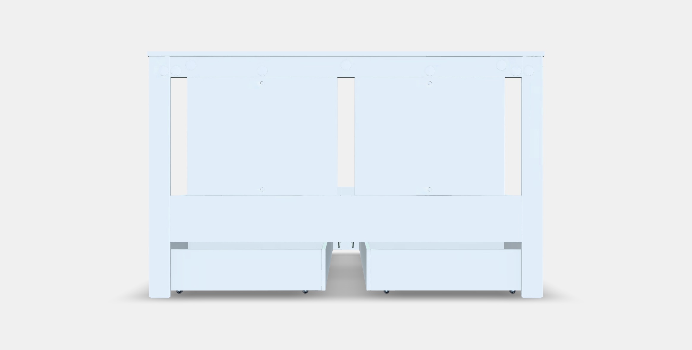 SONGESAND Bed frame with 4 storage boxes 6 Low-poly 3D model_15