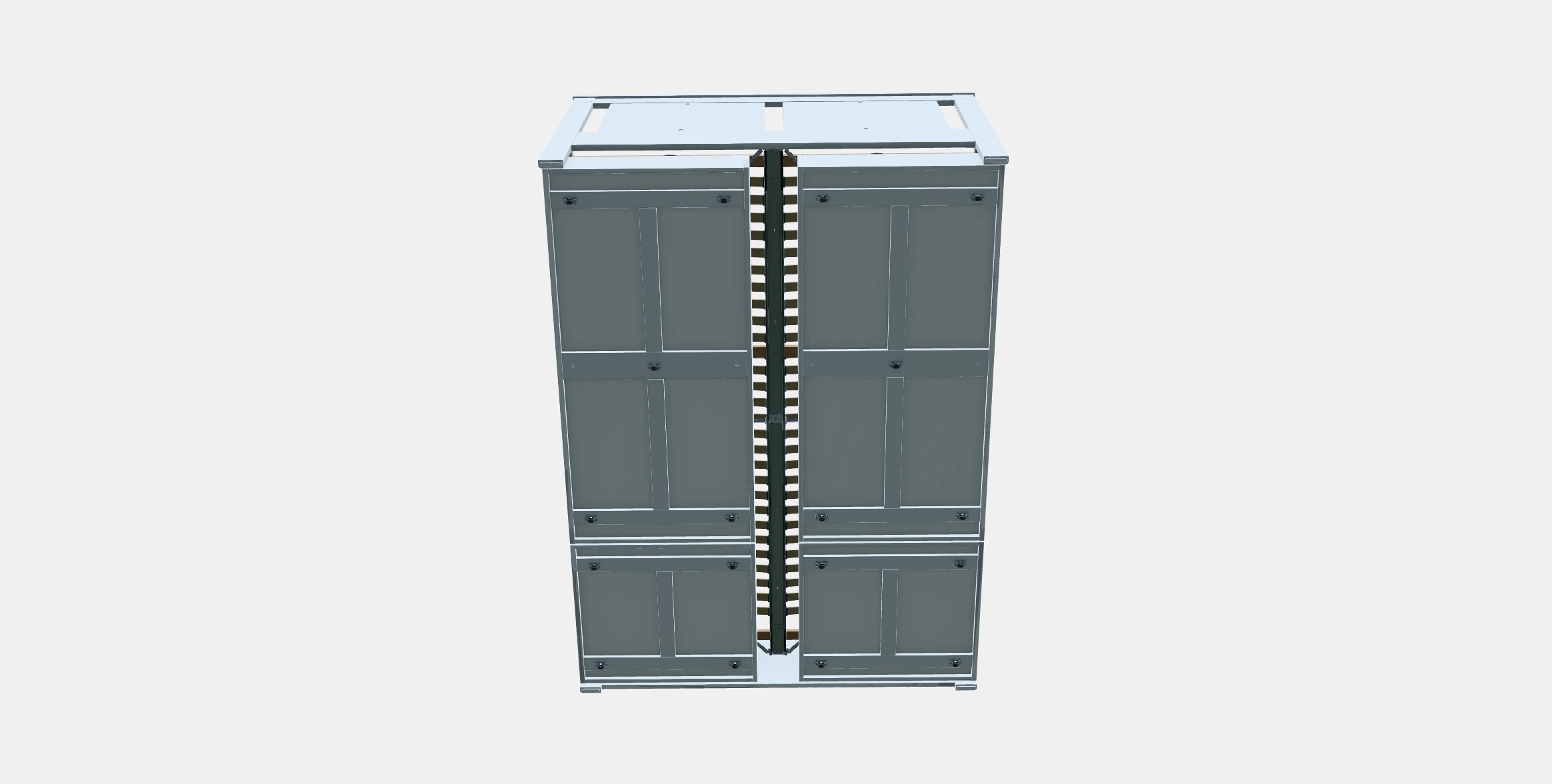 SONGESAND Bed frame with 4 storage boxes 6 Low-poly 3D model_7