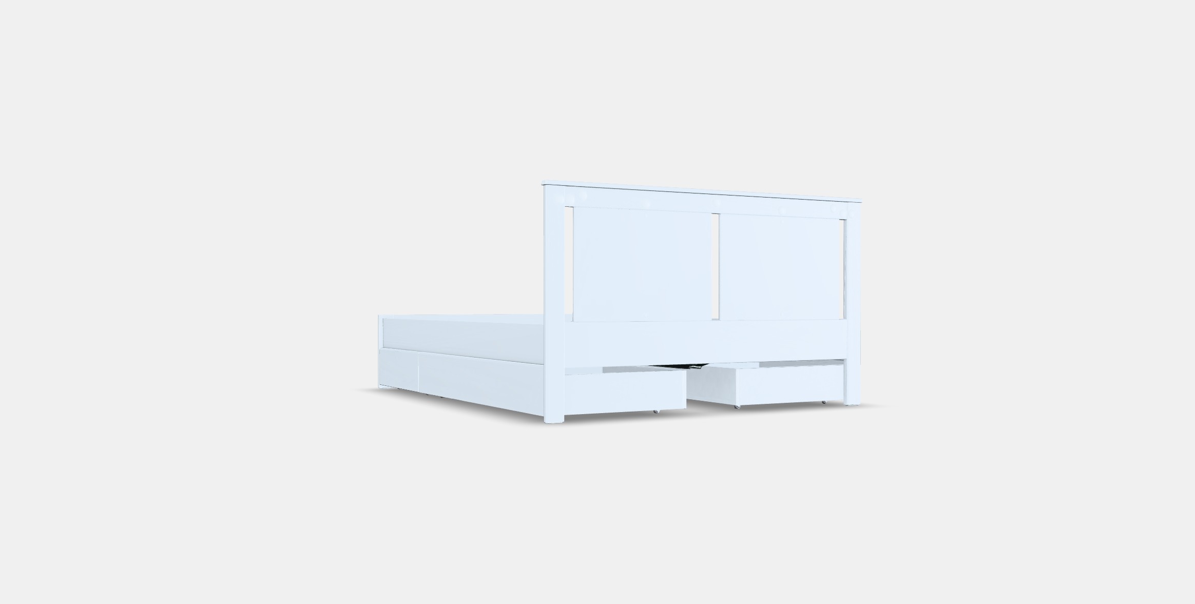 SONGESAND Bed frame with 4 storage boxes 7 3D model_16